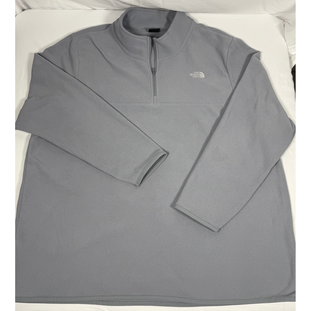 The North Face Womens 3X Grey TKA 100 Quarter Zip Fleece Pullover Jacket